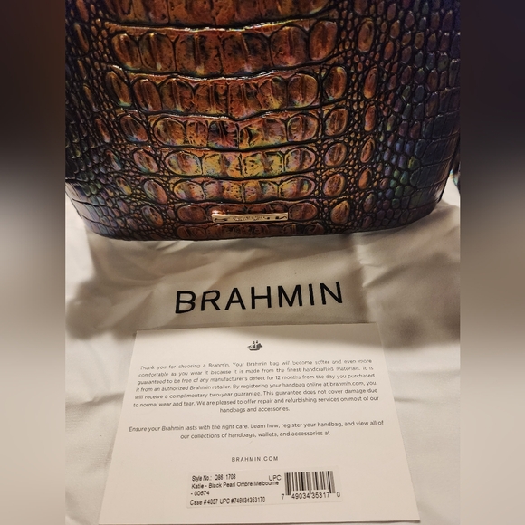 Brahmin Katie Black Pearl Ombre Melbourne Crossbody- NWOT - Picture 16 of 16
